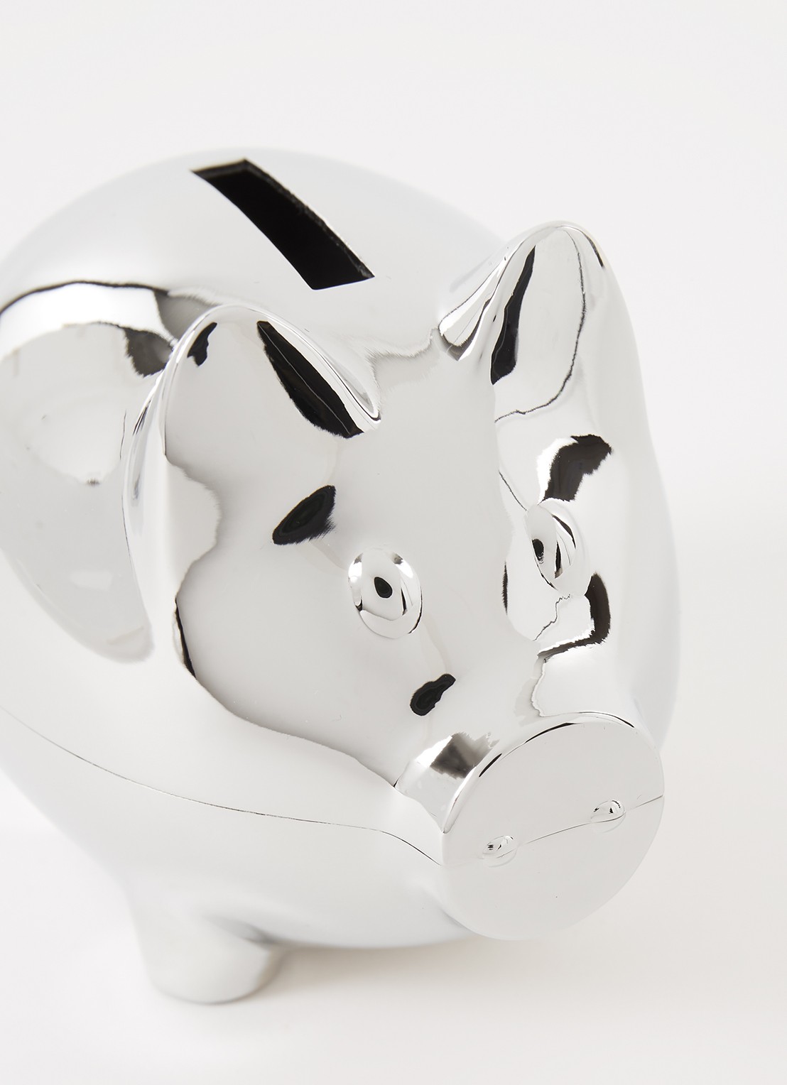 Zilverstad Varken spaarpot 8 cm - detail 3 zilver