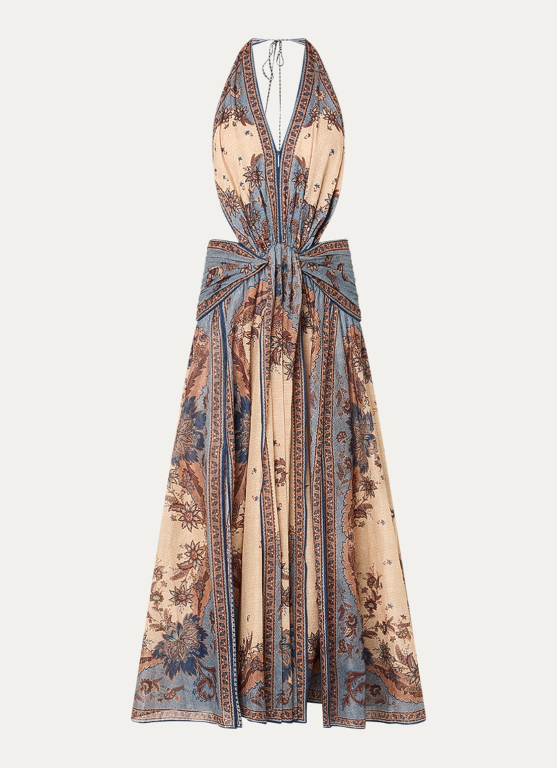 Zimmermann Ascension maxi jurk met bloemenprint - voorkant 4 beige