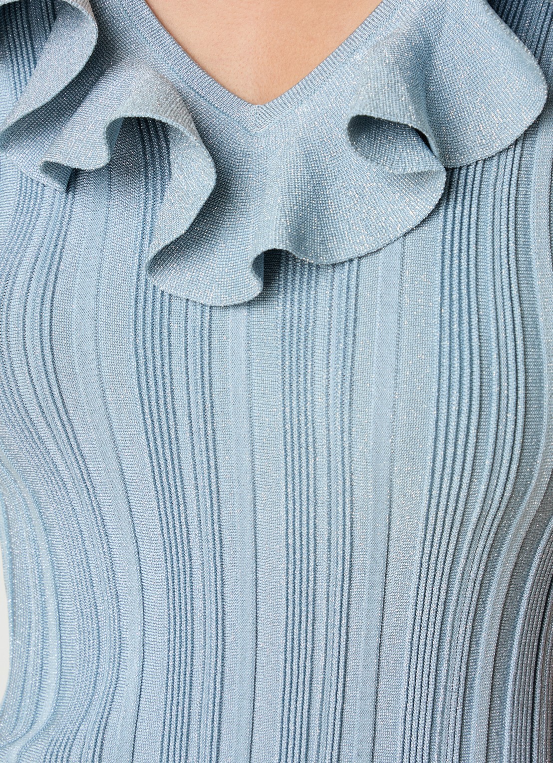 Zimmermann Aster top met metallic finish - detail 5 blauwgrijs