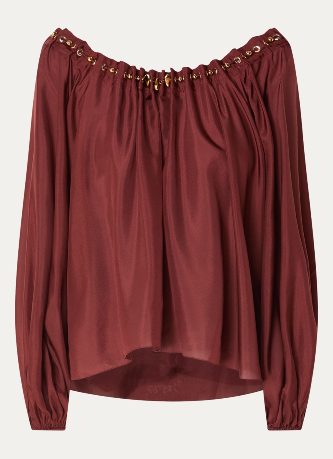 Zimmermann Aster tuniek van zijde - voorkant 3 bordeauxrood