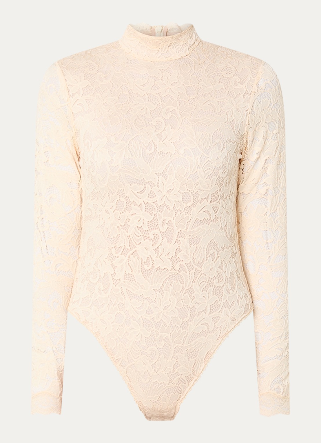 Zimmermann Body top van kant met opstaande kraag - voorkant 2 beige