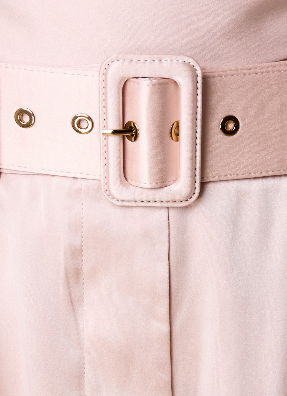 Zimmermann High waist wide fit palazzobroek van zijde met ceintuur - detail 2 lichtroze