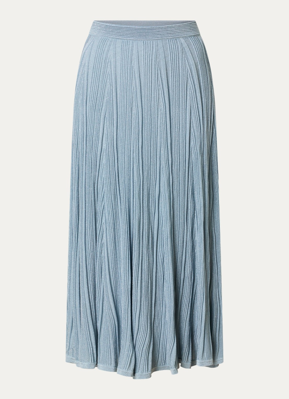 Zimmermann Maxi plooirok met metallic finish - voorkant 2 blauwgrijs