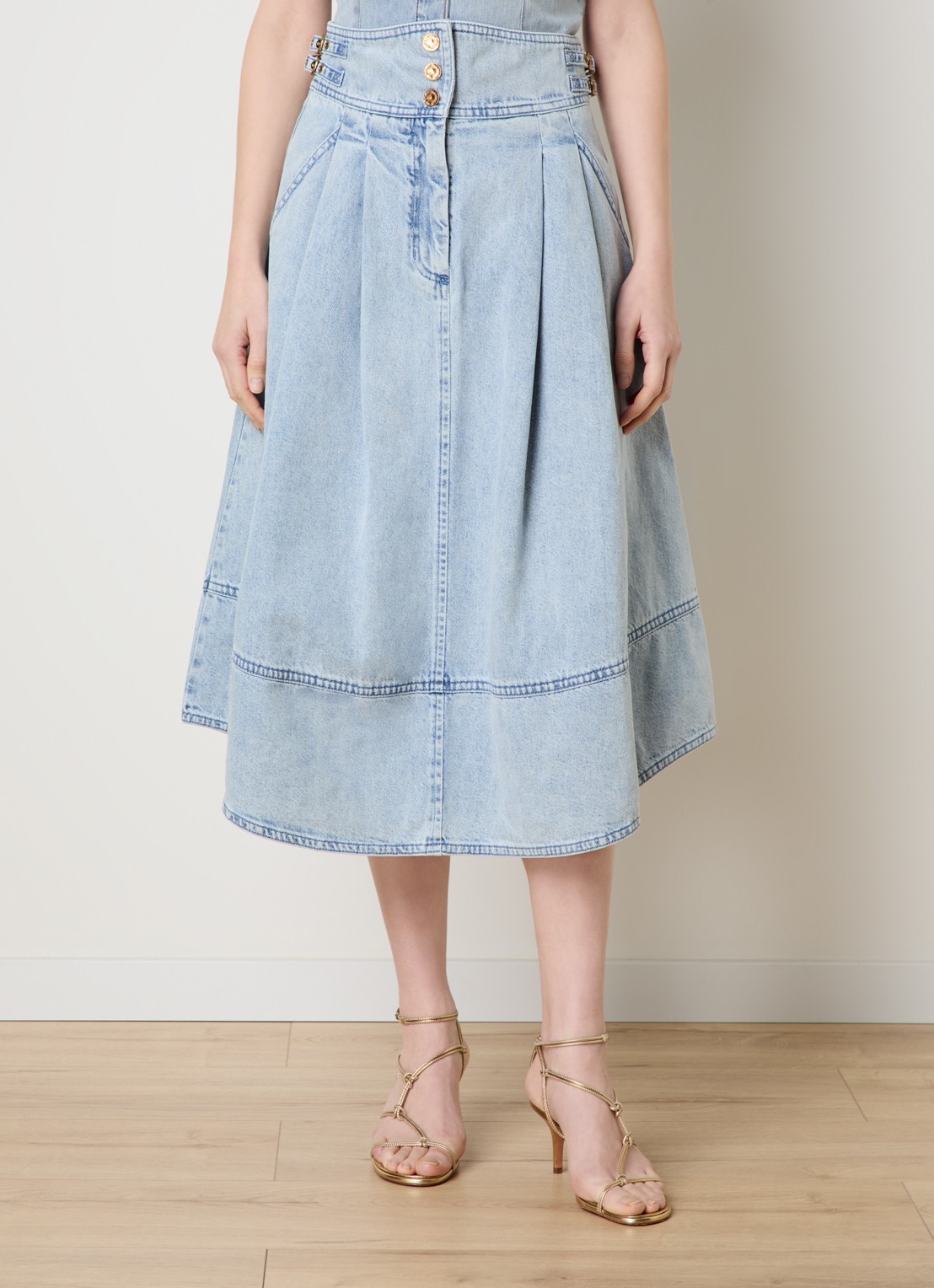 Zimmermann Midi spijkerrok met steekzakken - detail 4 jeans