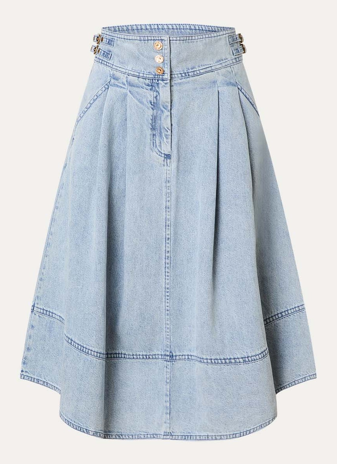 Zimmermann Midi spijkerrok met steekzakken - voorkant jeans