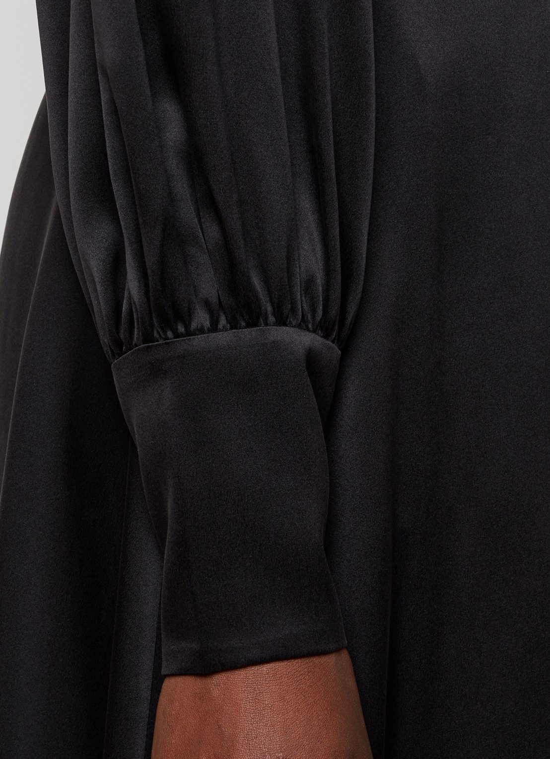 Zimmermann Midi wikkeljurk van zijde met volant - detail 3 zwart