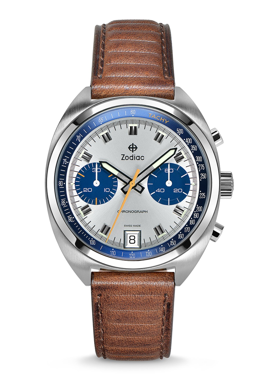 Zodiac Chrono Quartz horloge ZO9604 - voorkant bruin