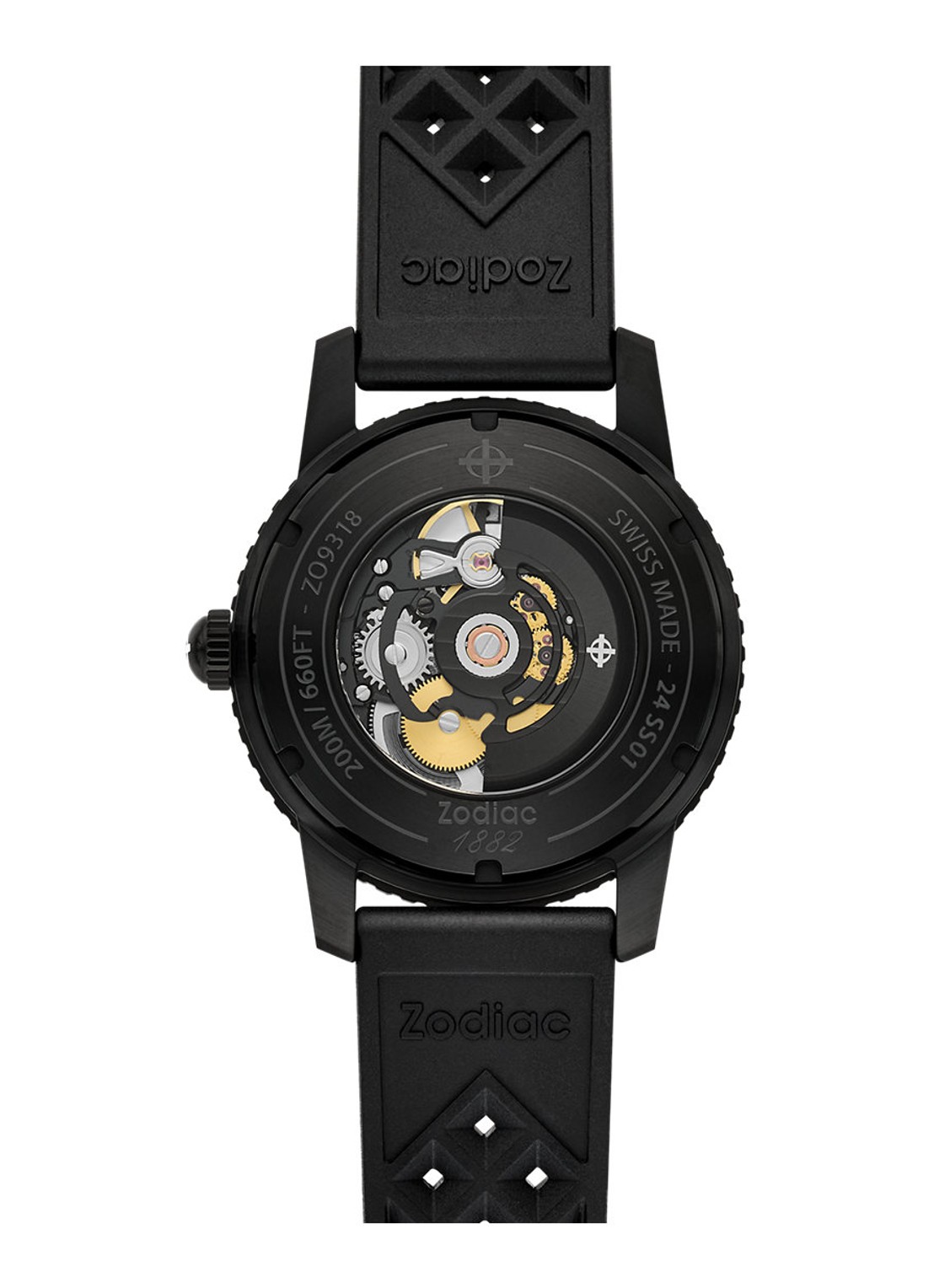 Zodiac Compression Diver Horloge ZO9318 - detail 3 zwart