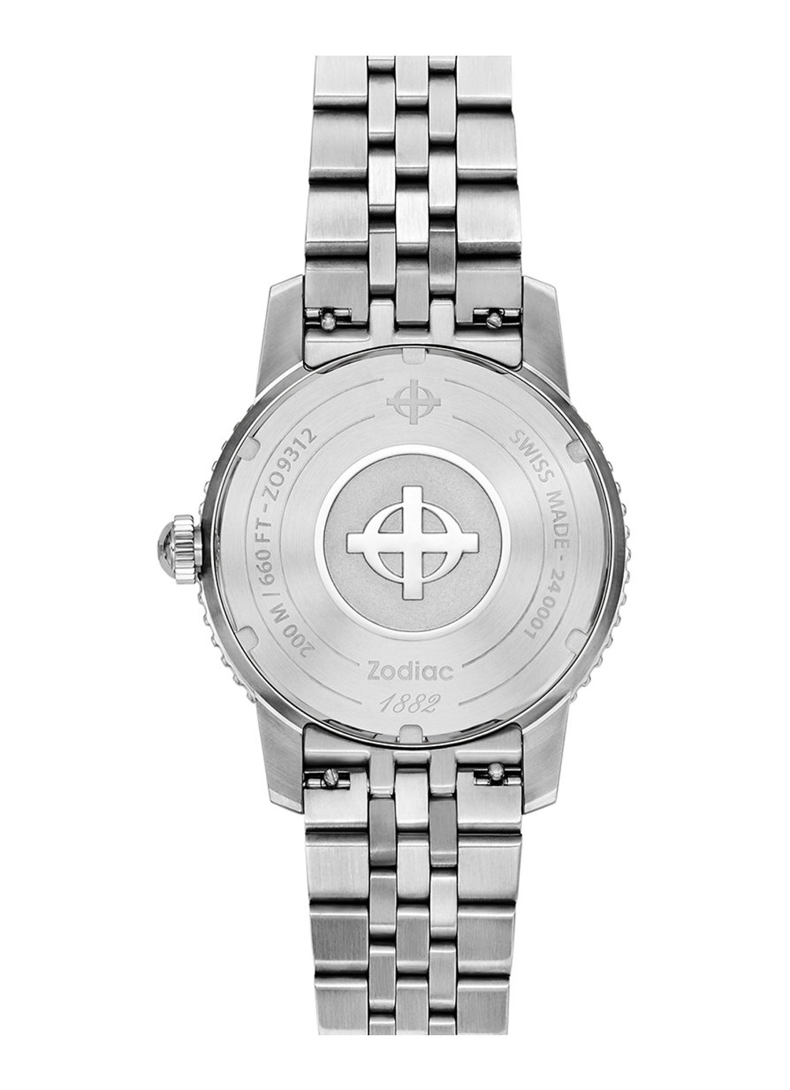 Zodiac Compression Diver Ii horloge ZO9312 - detail 3 zilver