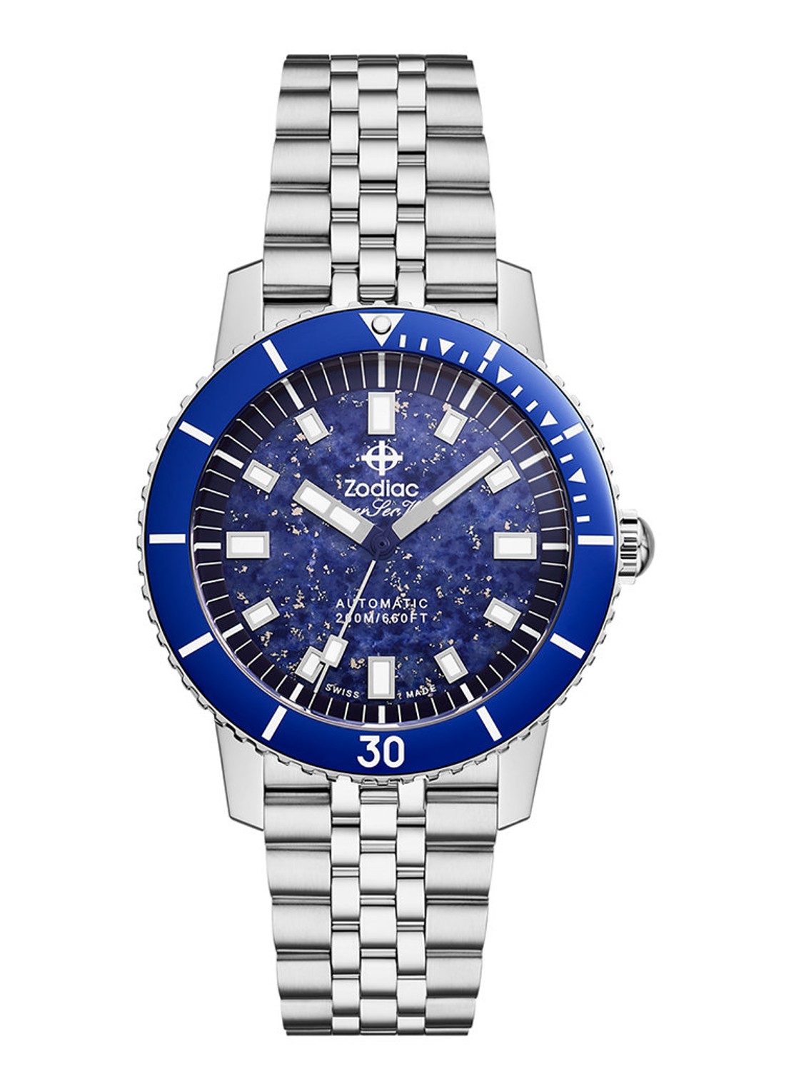 Zodiac Compression Diver Ii horloge ZO9312 - voorkant zilver