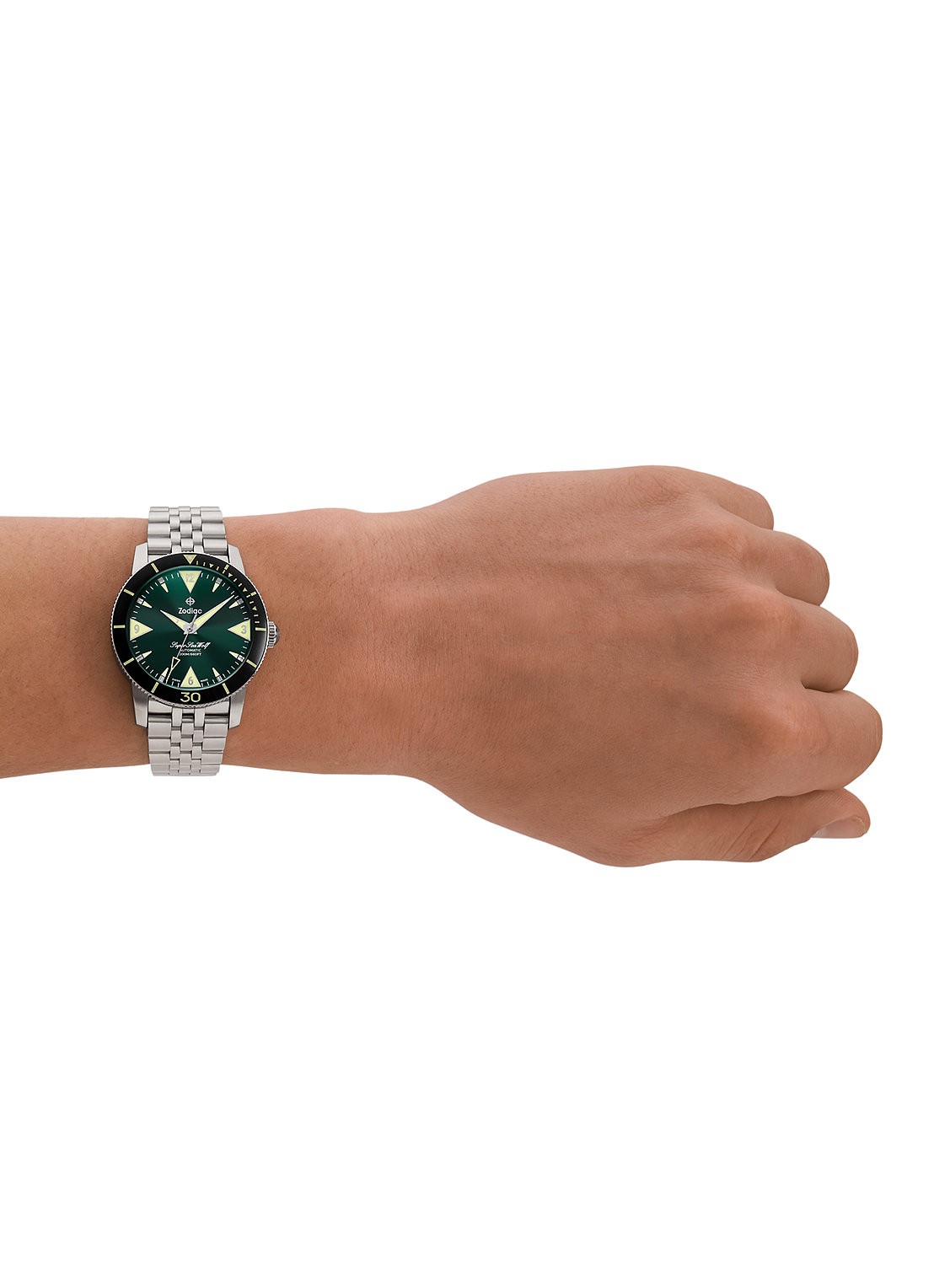Zodiac Super Sea Wolf Skin horloge ZO9218 - detail 4 zilver