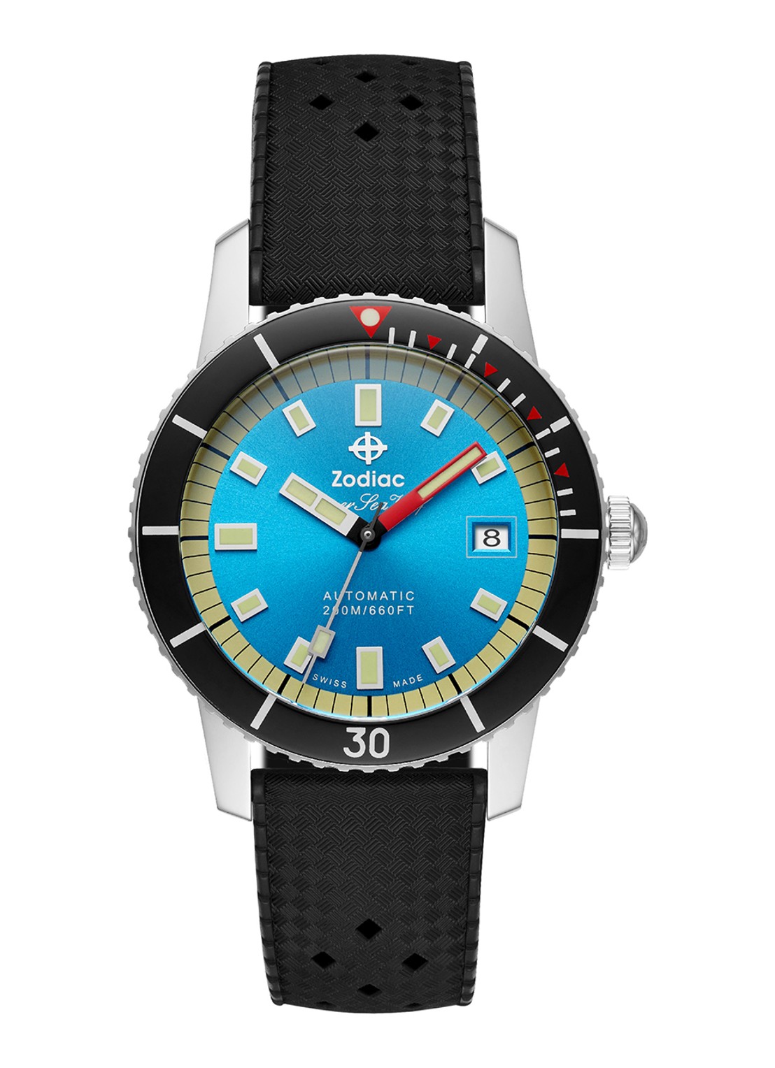 Zodiac Super Seawolf horloge ZO9275 - voorkant zwart