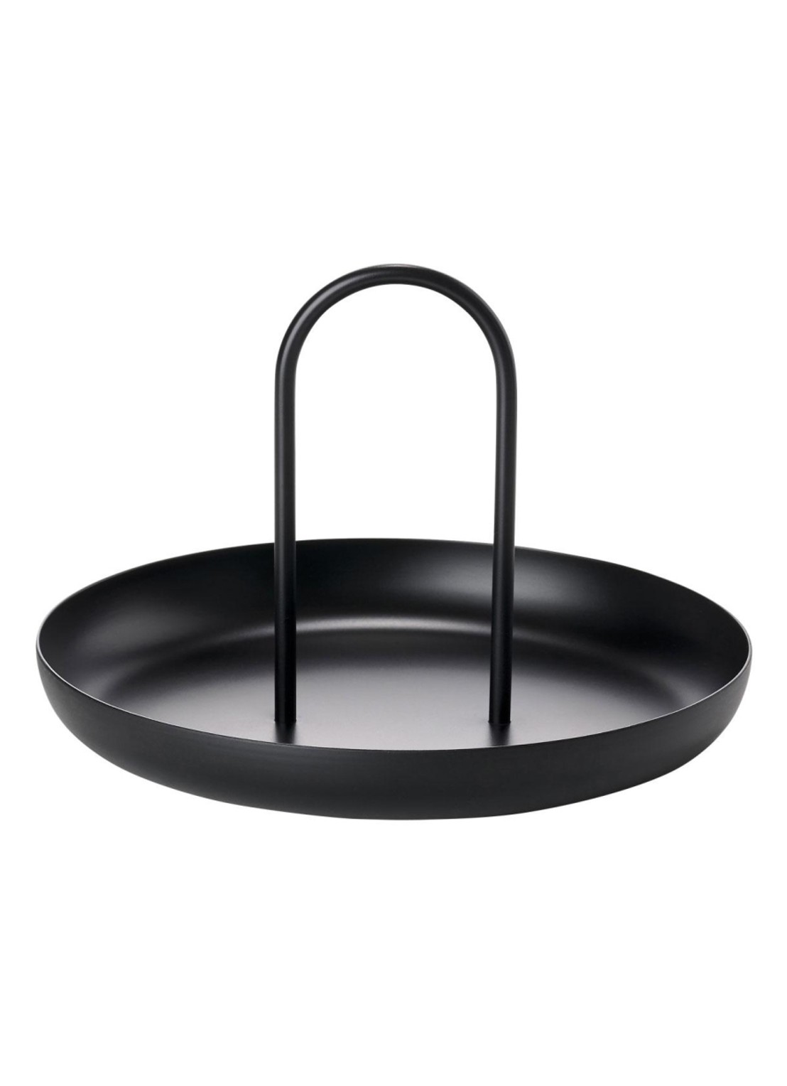 Zone Denmark Singles dienblad met handvat Ø20 cm - voorkant zwart