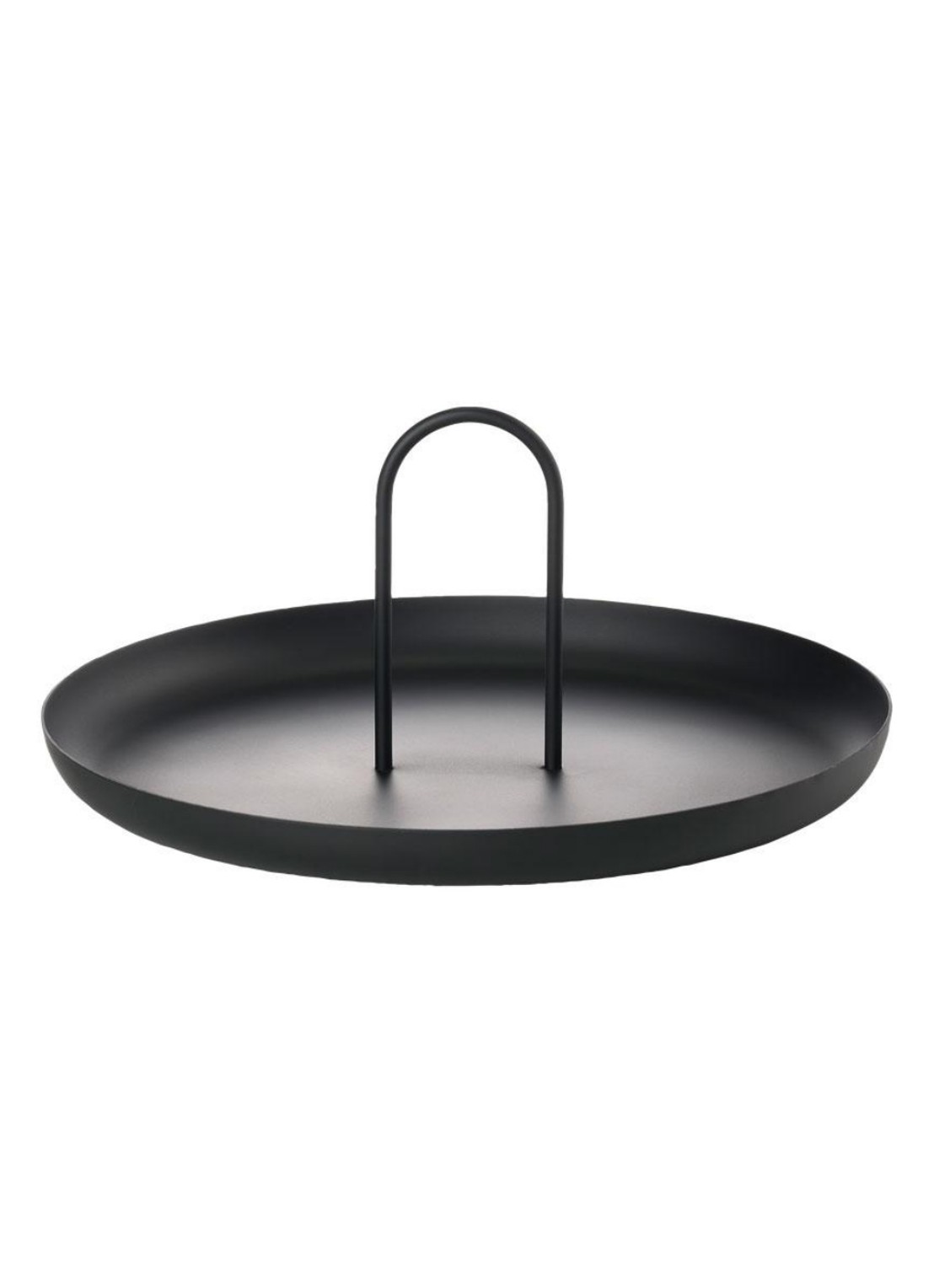 Zone Denmark Singles dienblad met handvat Ø30 cm - voorkant zwart