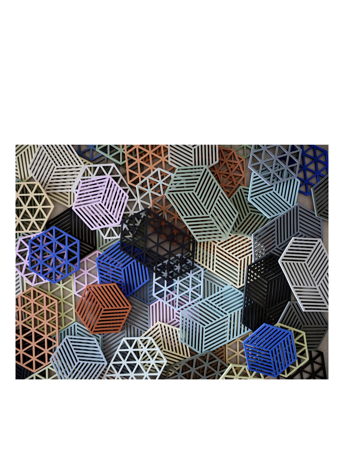 Zone Hexagon onderzetter - detail groen