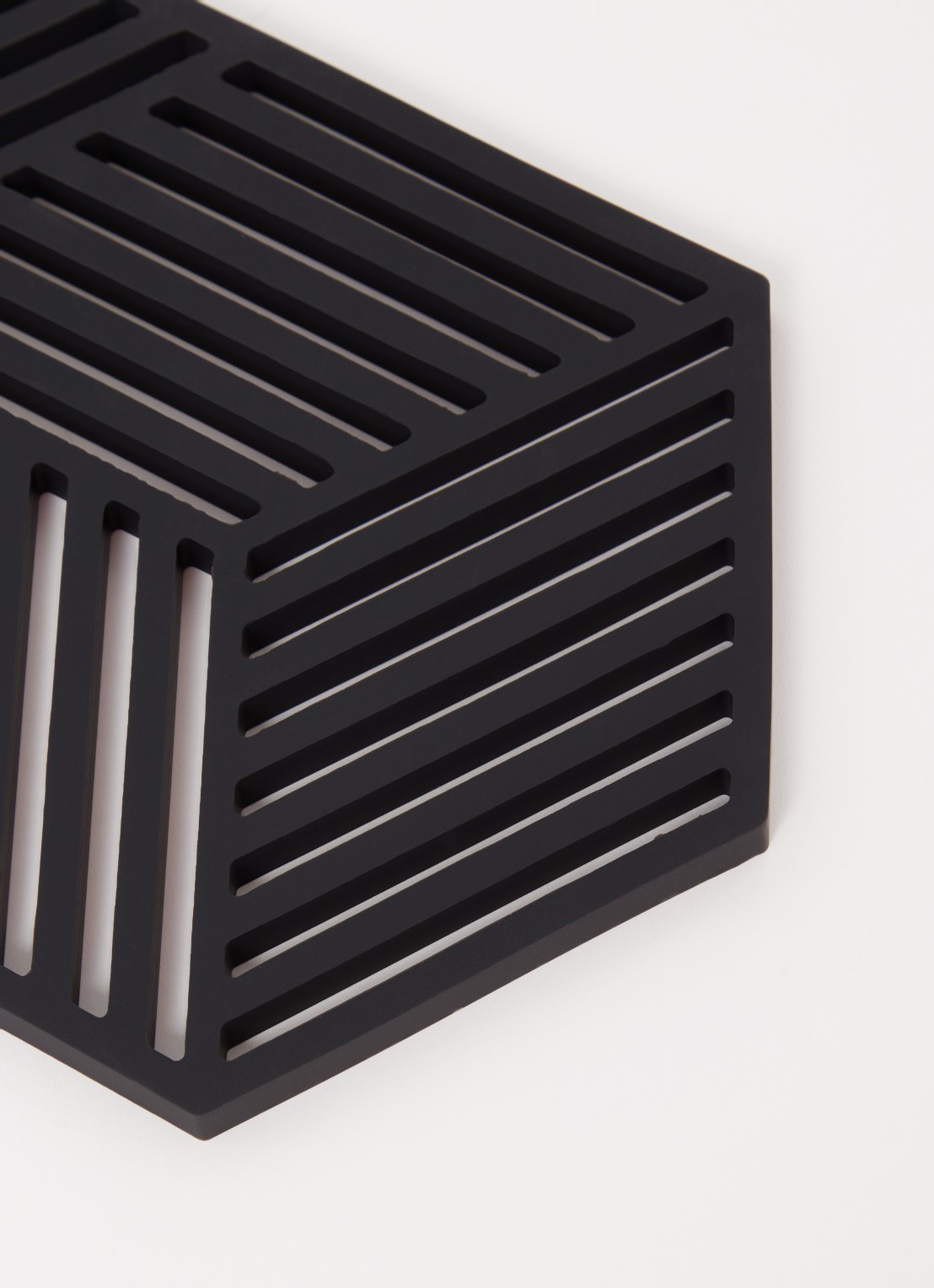 Zone Hexagon onderzetter - voorkant 2 zwart