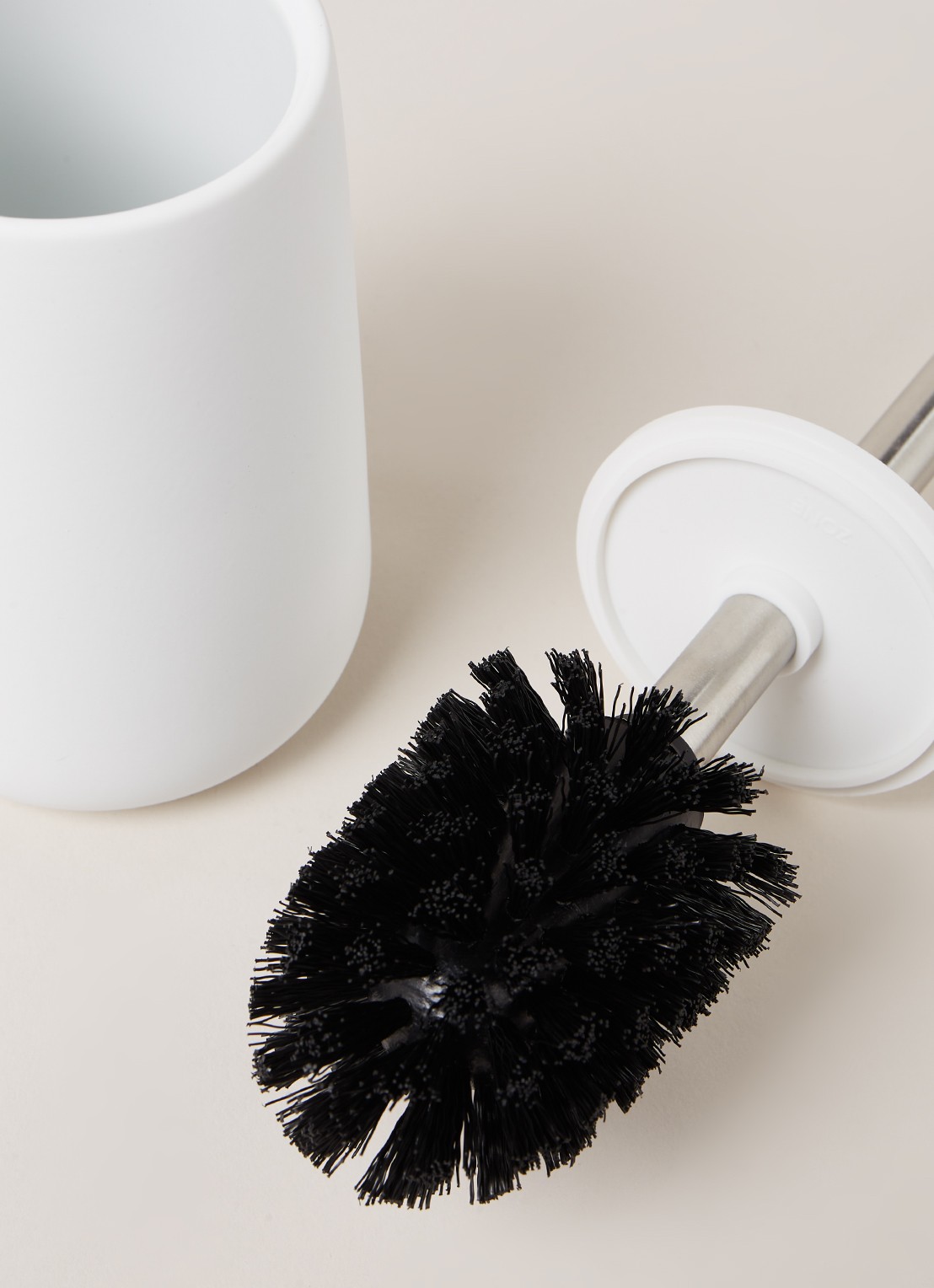 Zone Nova toiletborstel met houder - detail wit