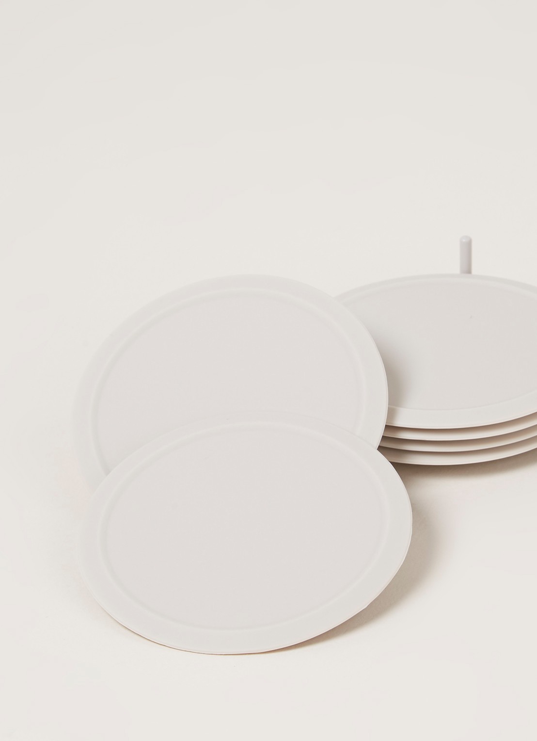 Zone Singles onderzetter set van 6 - detail 4 lichtgrijs