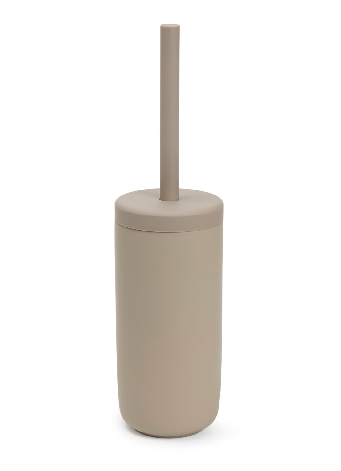 Zone Ume toiletborstel met houder - voorkant taupe