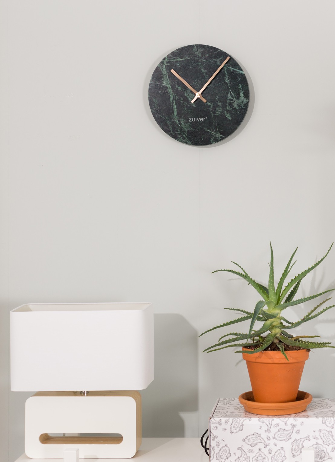 Zuiver Marble Time klok - voorkant 4 groen
