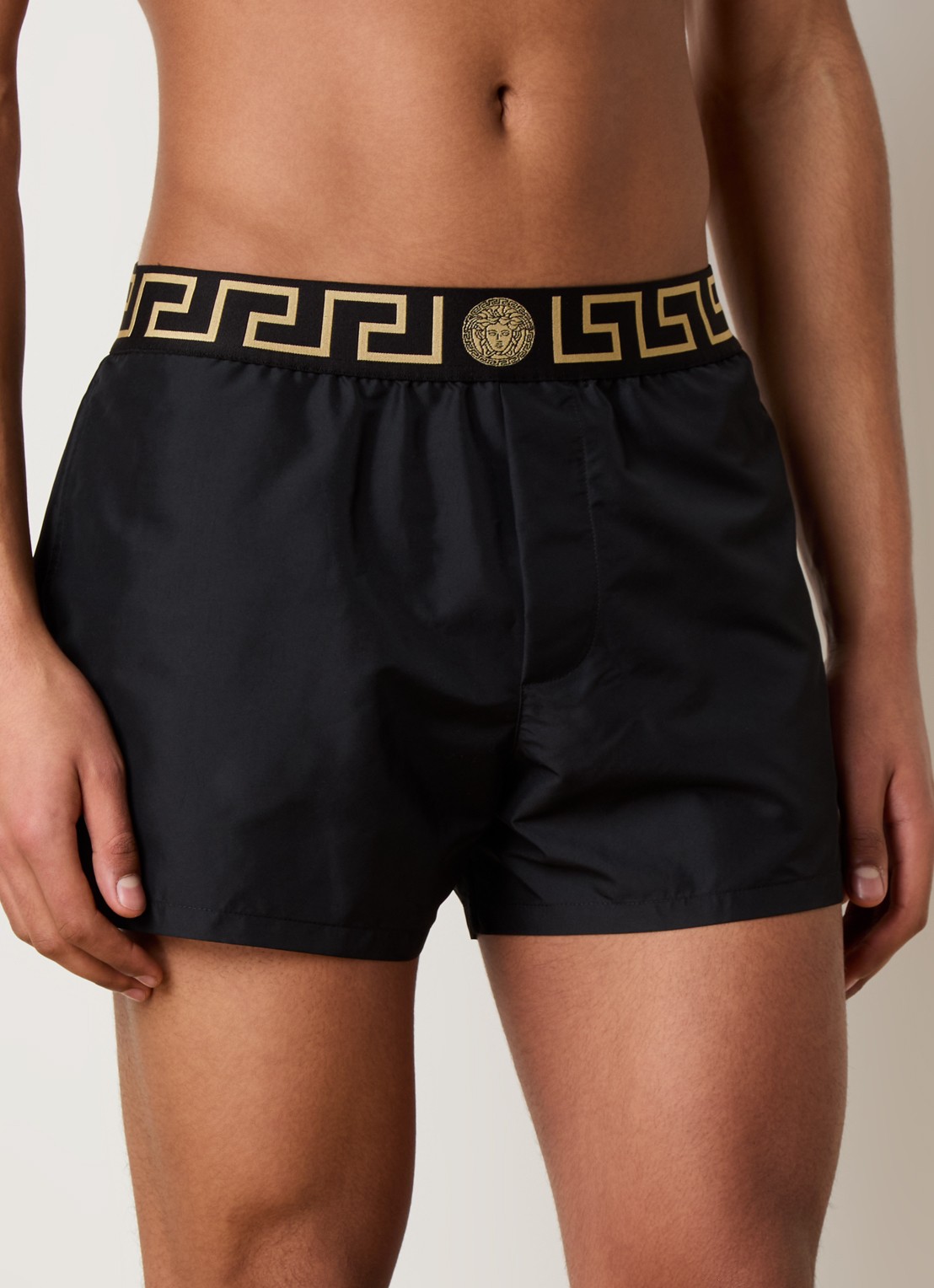 Zwemshorts met logoband - detail 4 zwart