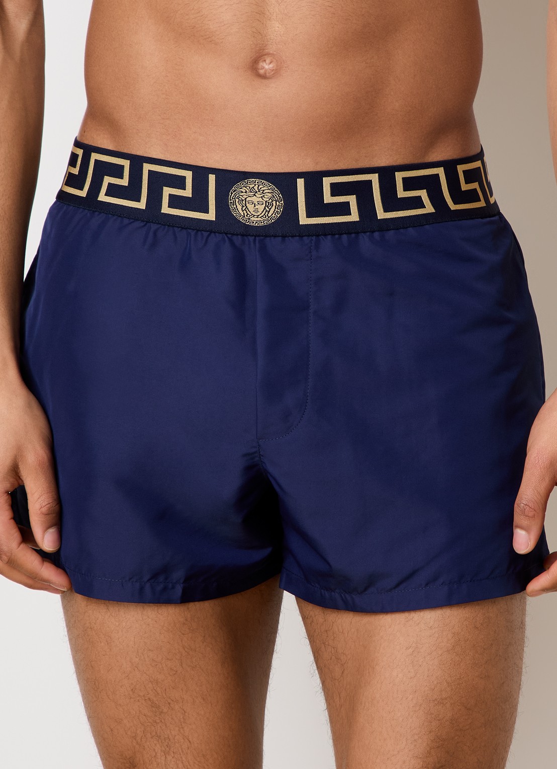 Zwemshorts met logoband - detail 3 beige