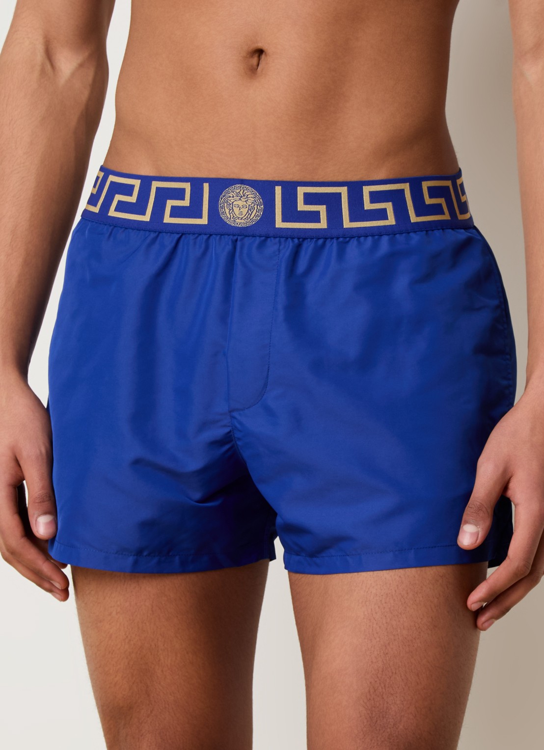 Zwemshorts met logoband - detail 2 blauw