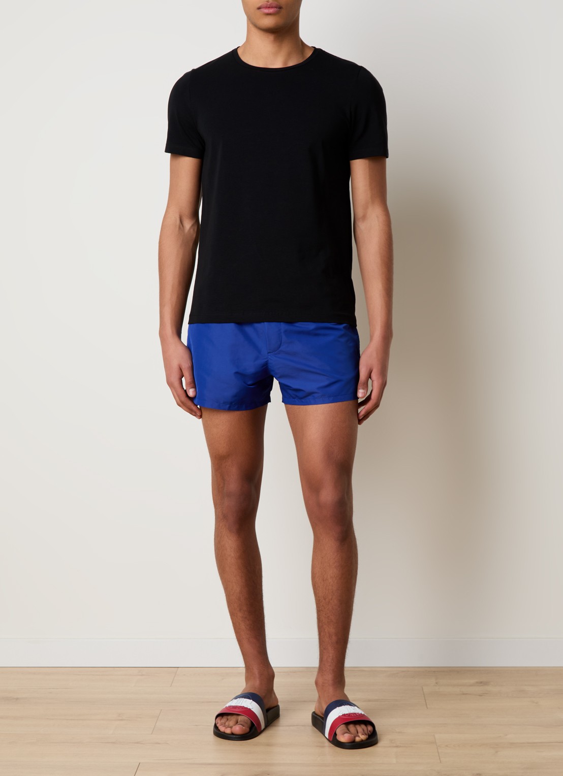 Zwemshorts met logoband - voorkant 5 blauw