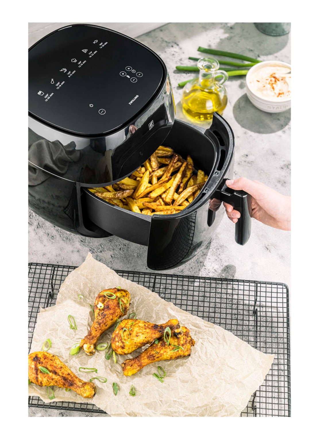 Zwilling Airfryer - detail 2 zwart