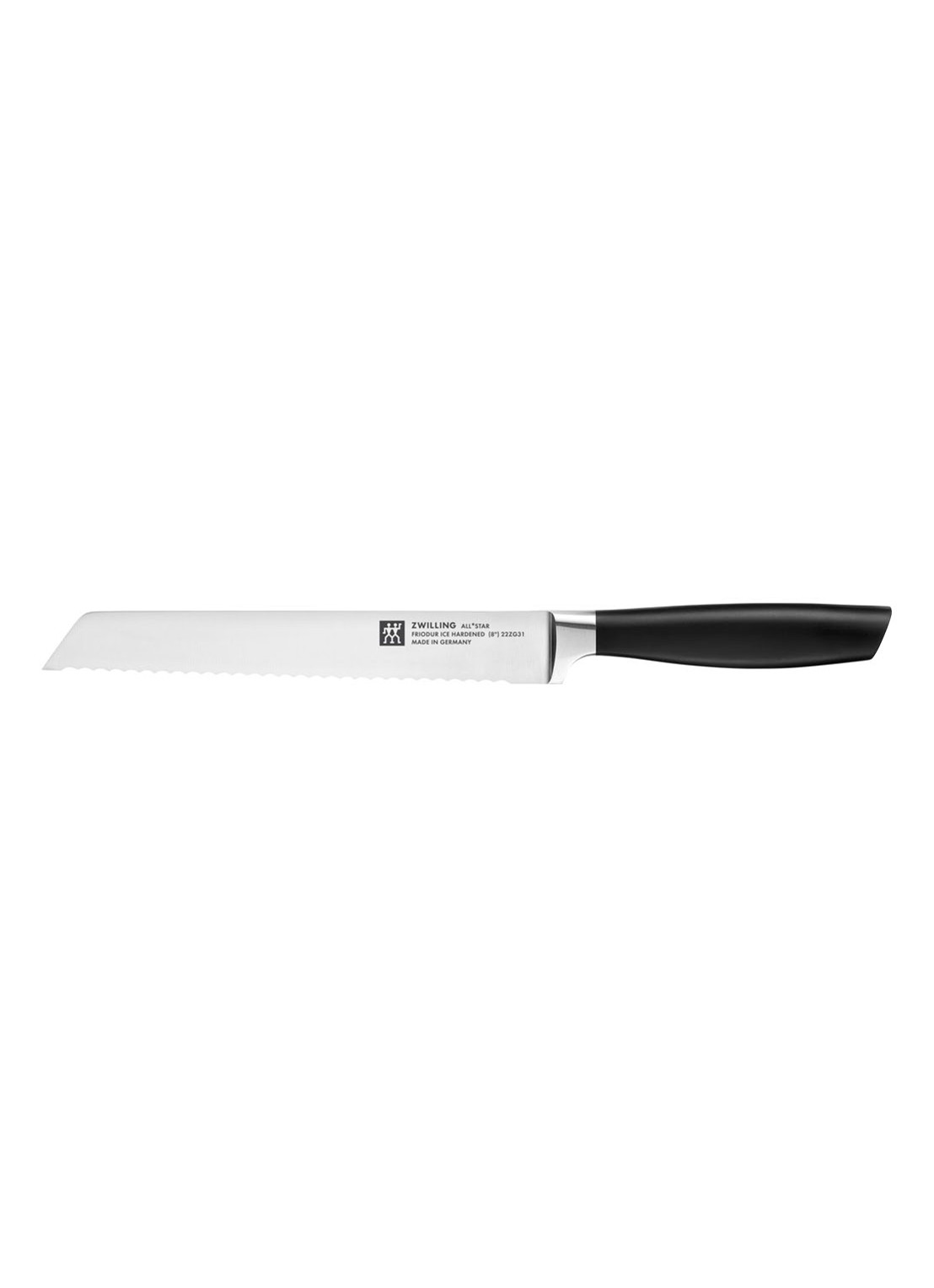 Zwilling All Star broodmes 20 cm - voorkant zwart
