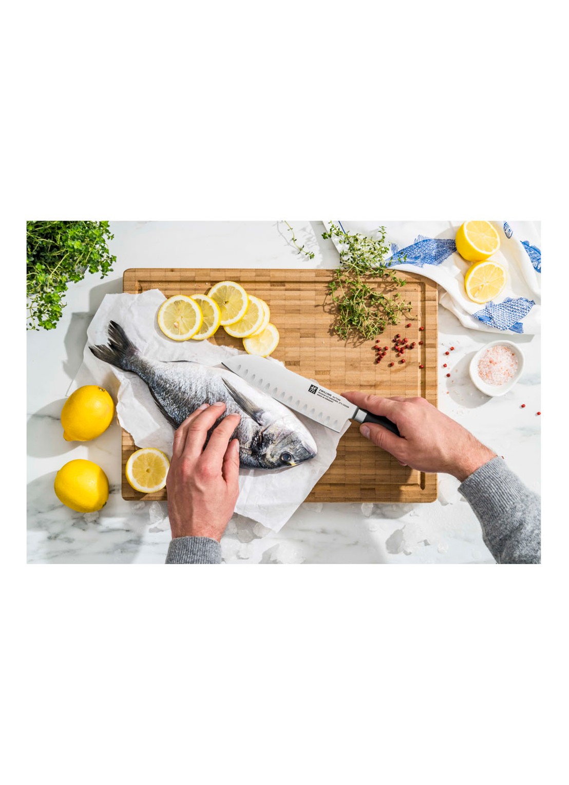 Zwilling All Star santokumes 18 cm - detail zwart