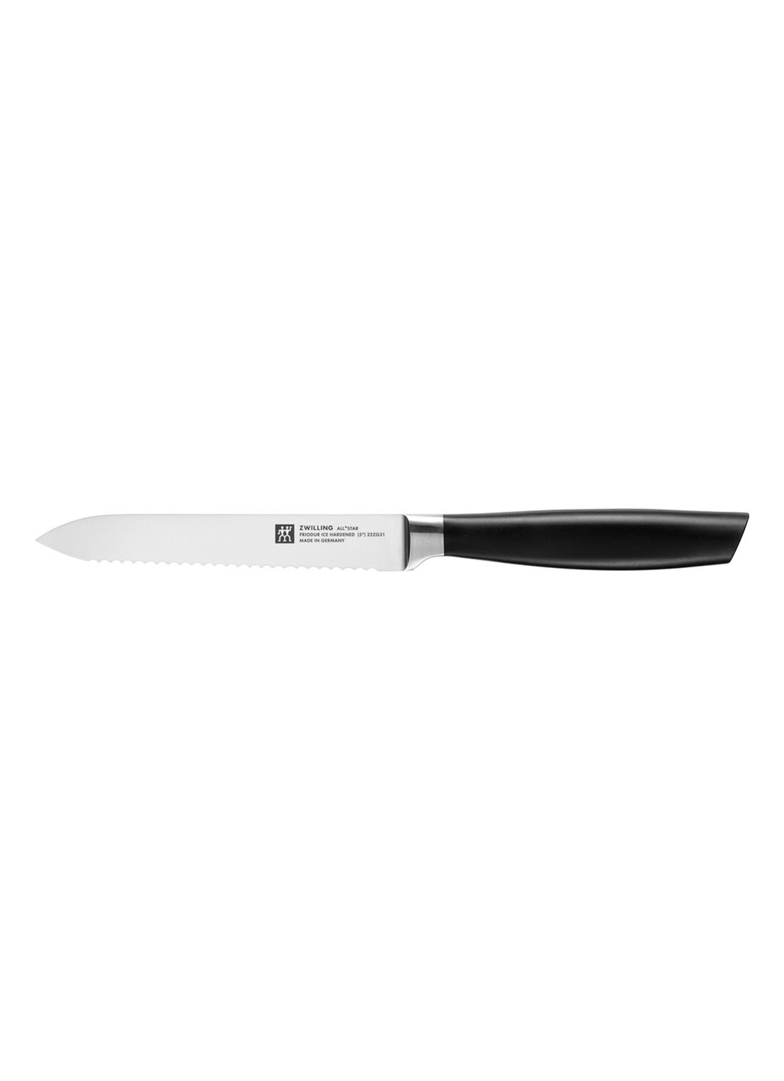 Zwilling All Star universeel mes 13 cm - voorkant zwart