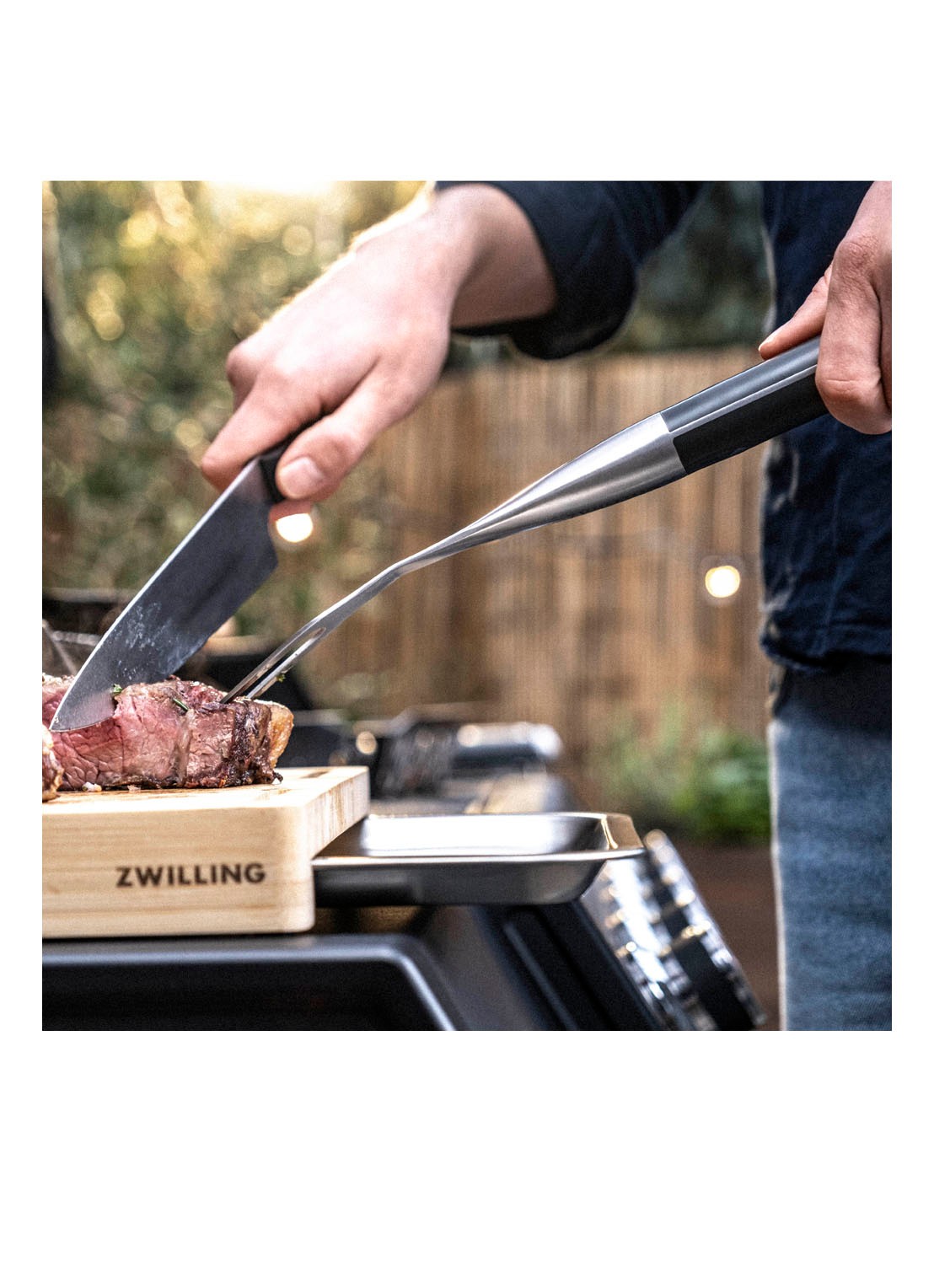 Zwilling Barbecue vleesvork 41 cm - detail 4 zilver