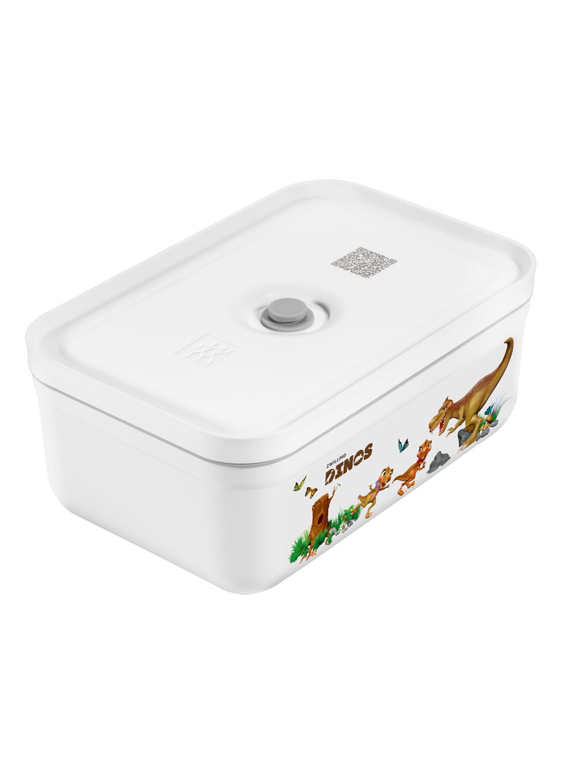 Zwilling Dino Fresh & Save Vacuüm lunchbox 1.6 liter - voorkant gebroken wit