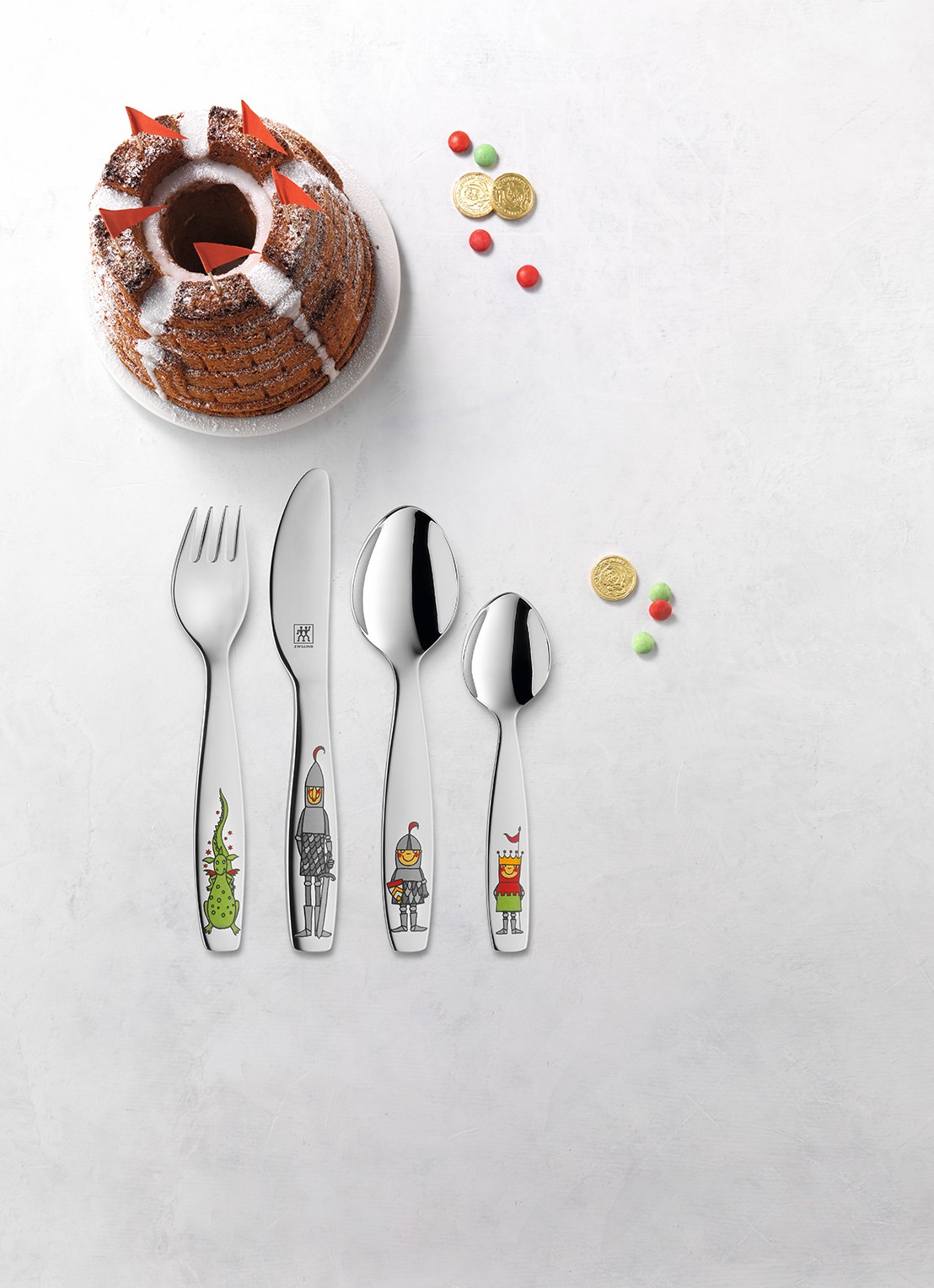 Zwilling Eckbert kinderbestekset 4-delig  - achterkant 3 zilver