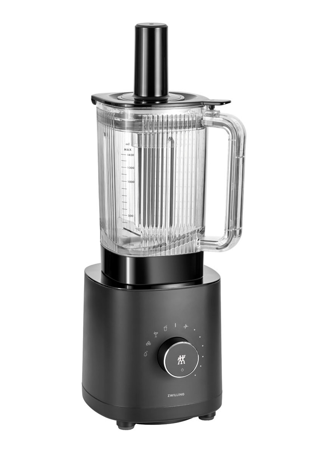 Zwilling Enfinigy blender 1,4 liter - voorkant 2 zwart