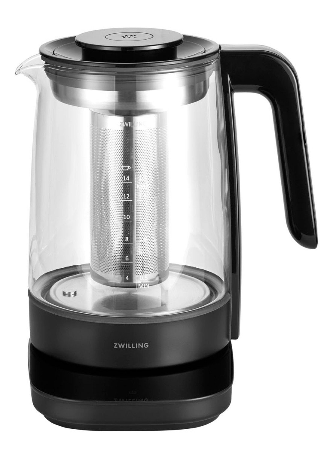 Zwilling Enfinigy variabale waterkoker 1,7 liter - voorkant zwart