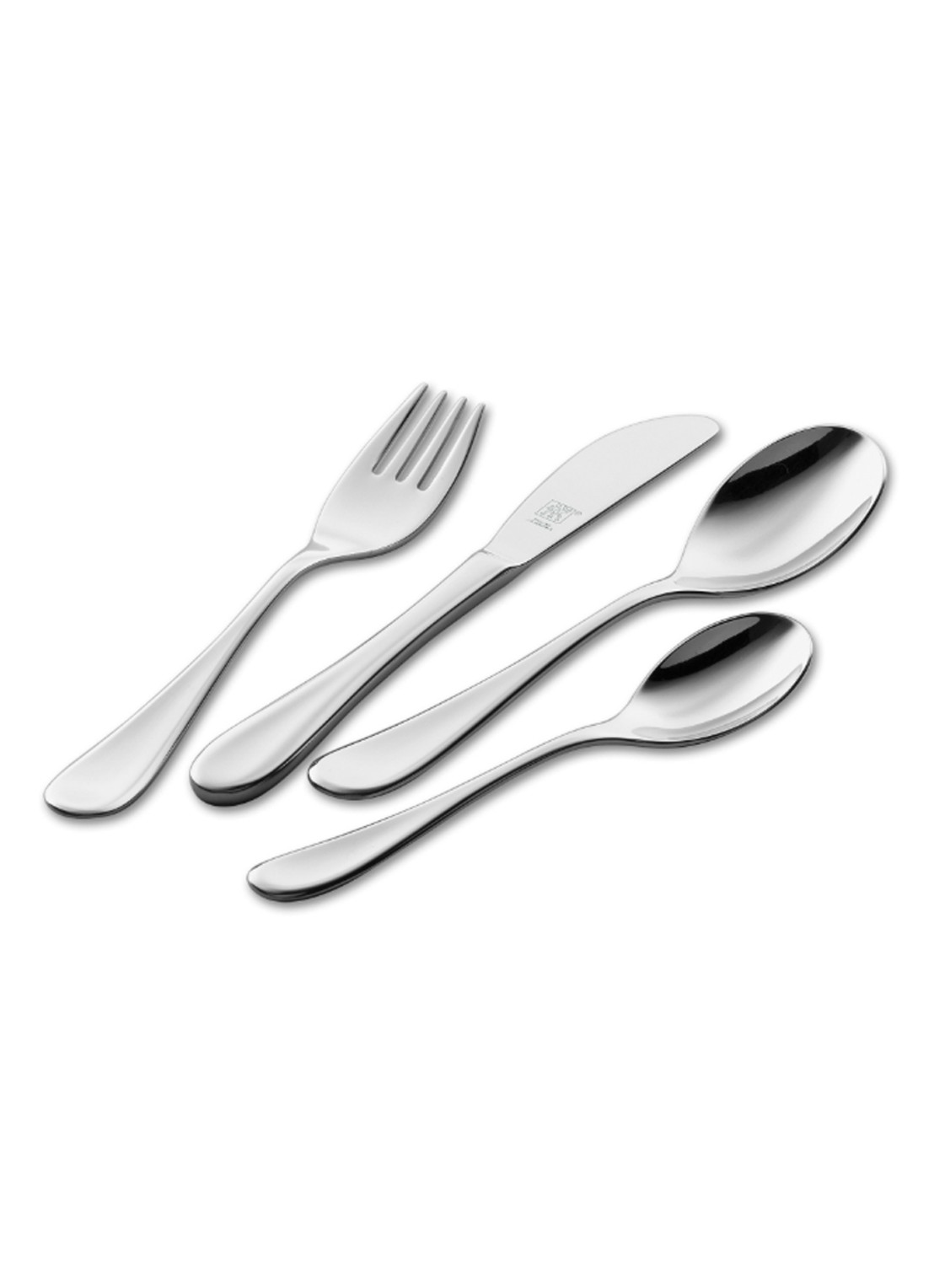 Zwilling Filou kinderbestek 4-delig - voorkant zilver