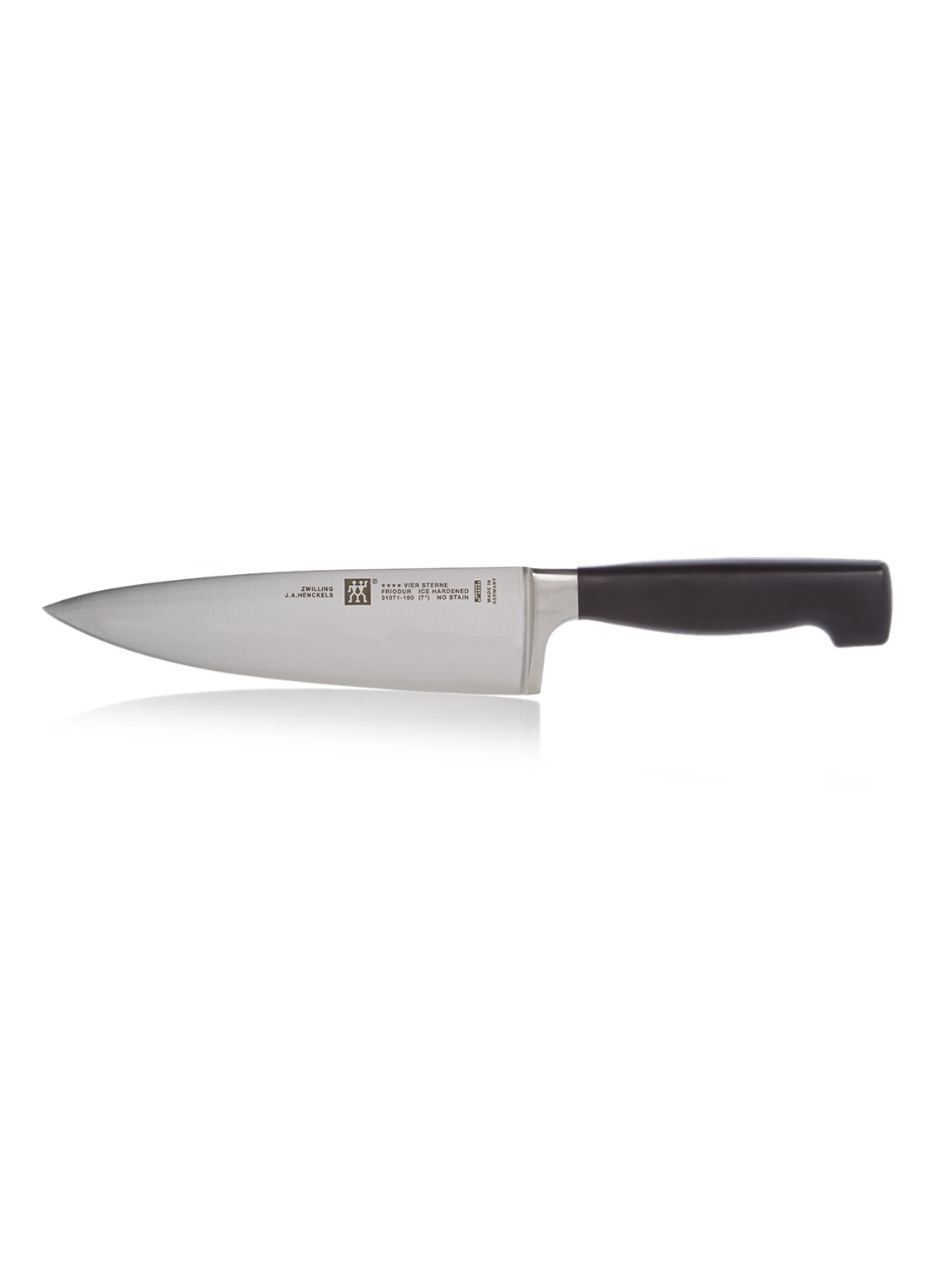 Zwilling FOUR STAR koksmes 18 cm - voorkant zwart