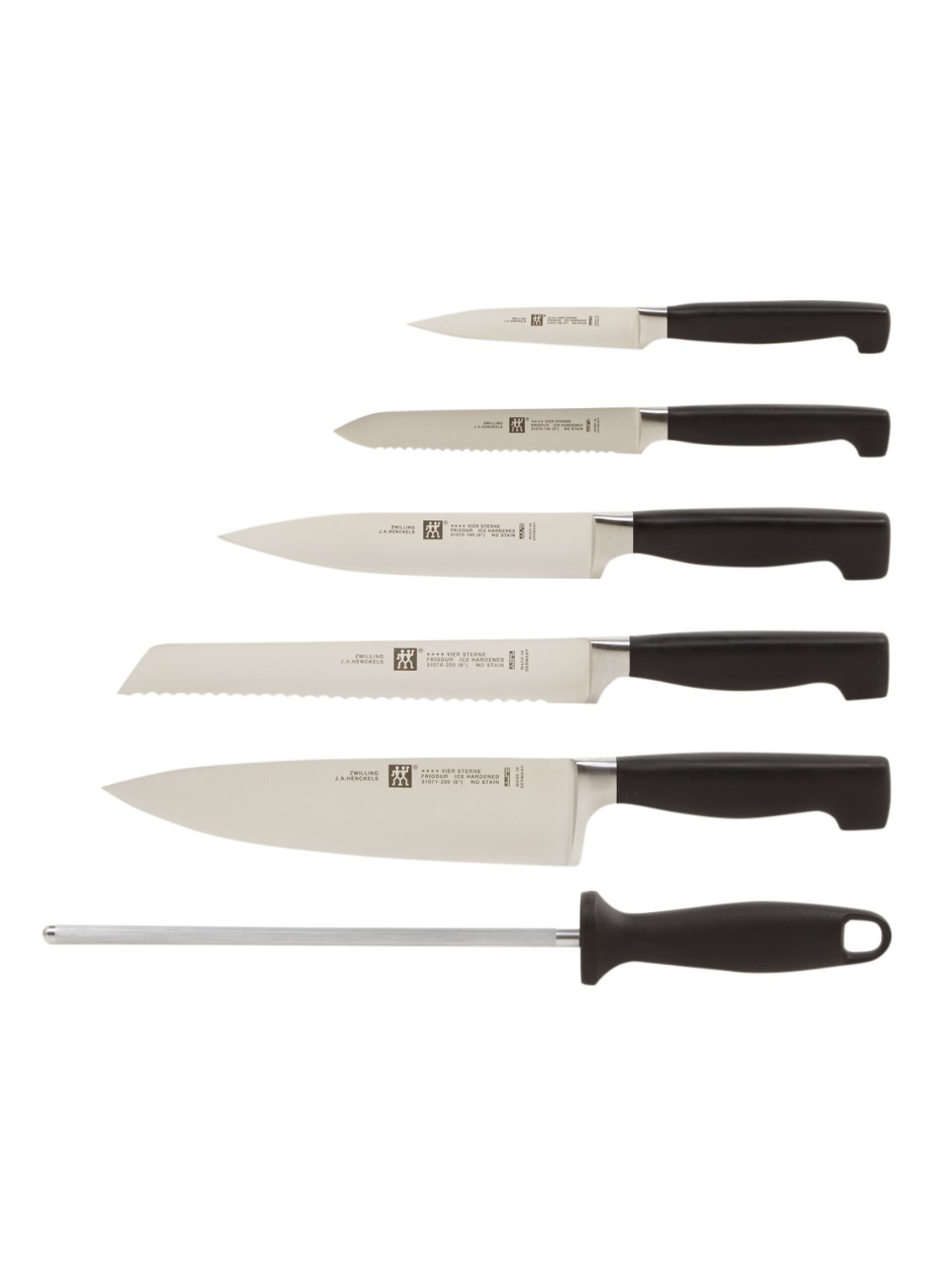 Zwilling FOUR STAR messenblok met messenset 5-delig - detail 2 naturel