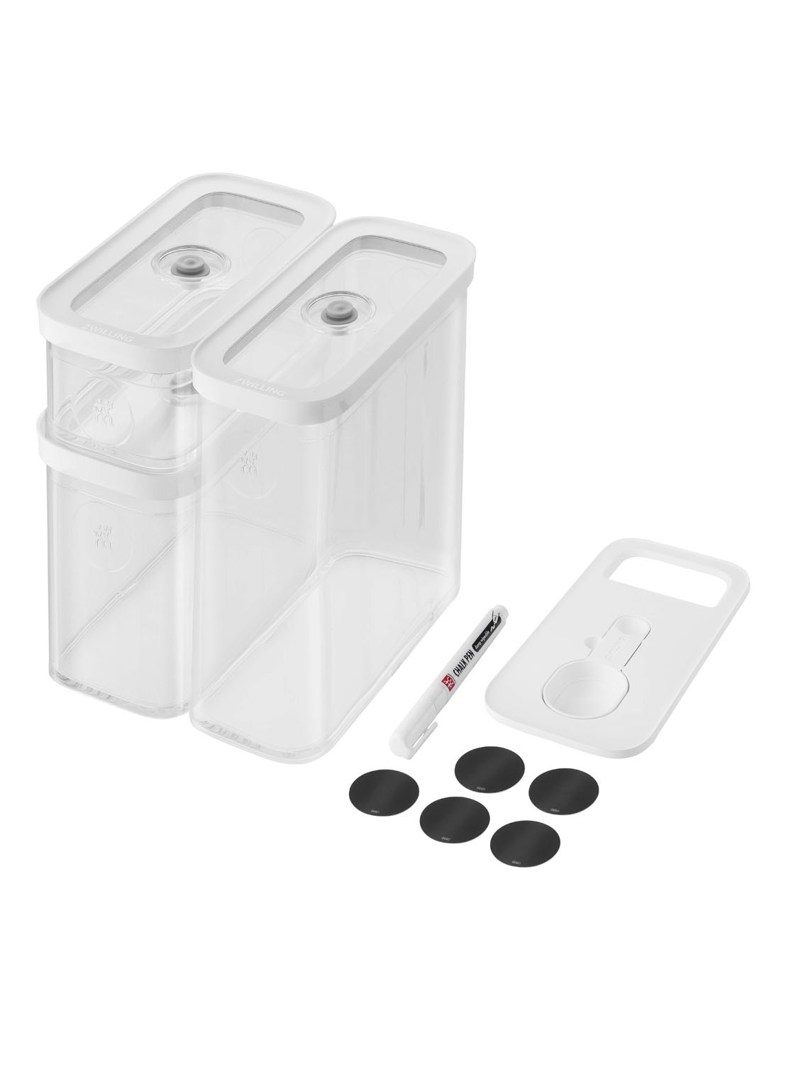 Zwilling Fresh & Save Cube Bewaarset 3-delig - voorkant 6 transparant
