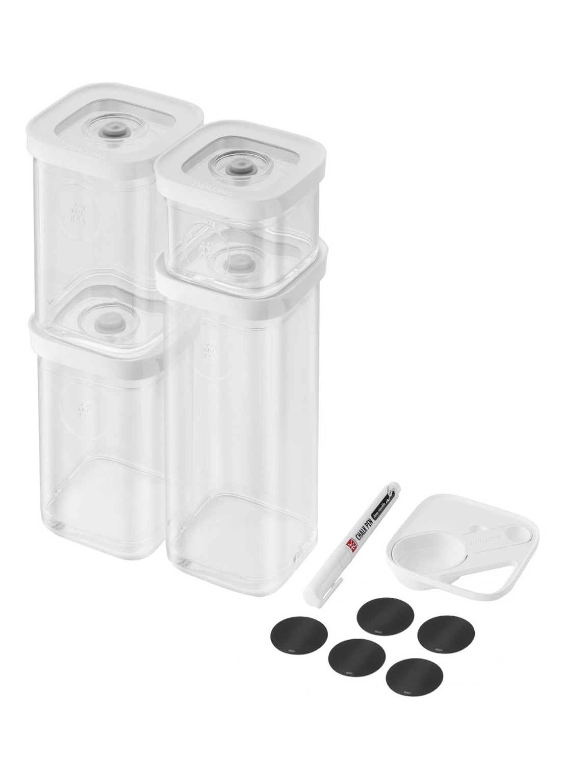 Zwilling Fresh & Save Cube bewaarset 4-delig - voorkant 6 transparant