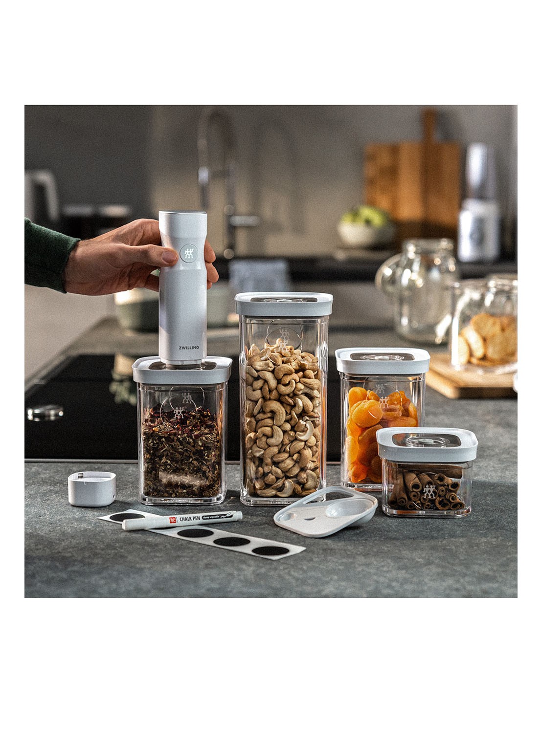 Zwilling Fresh & Save Cube bewaarset 4-delig - voorkant 7 transparant