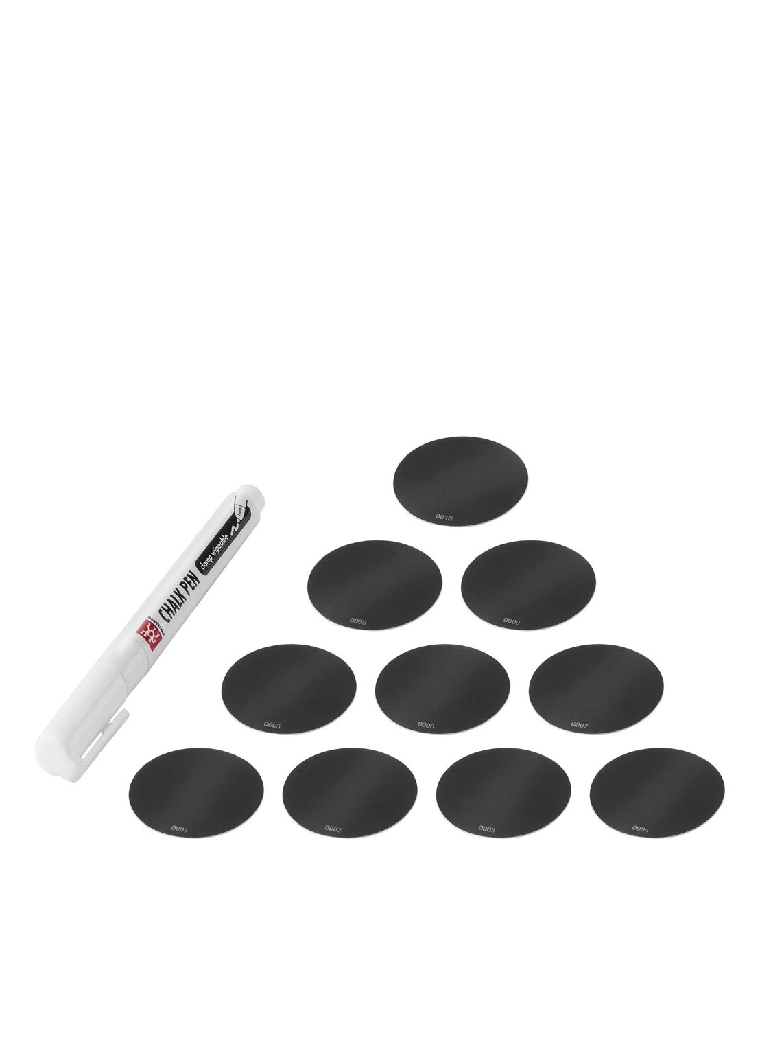 Zwilling Fresh & Save Cube labels met krijtstift set - voorkant zwart