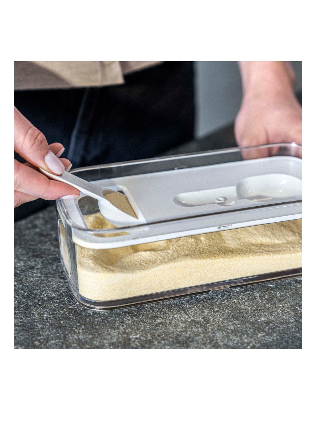 Zwilling Fresh & Save Cube M inzet met lepel - voorkant 6 wit