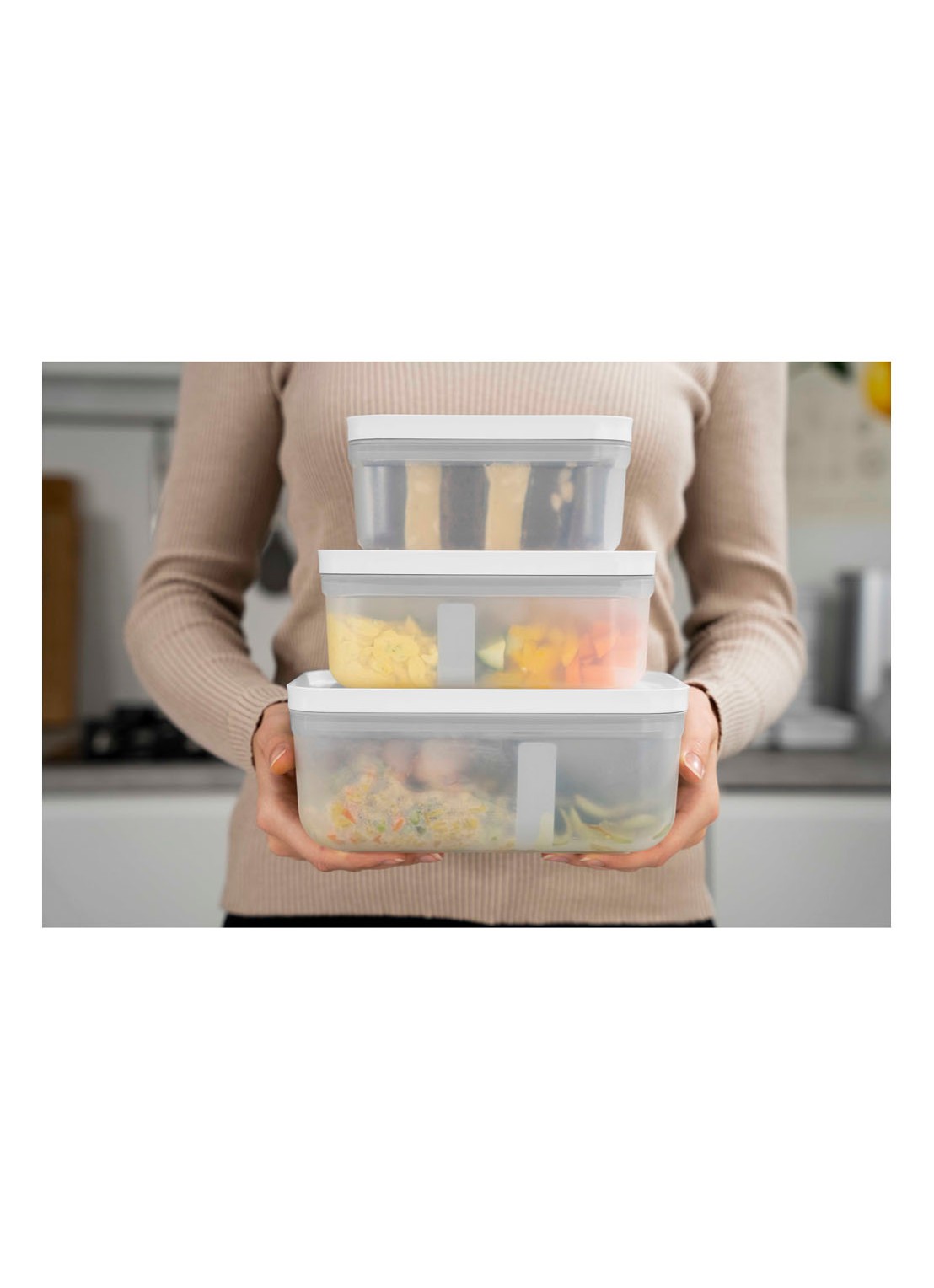 Zwilling Fresh & Save L vacuüm lunchbox  - detail 4 gebroken wit