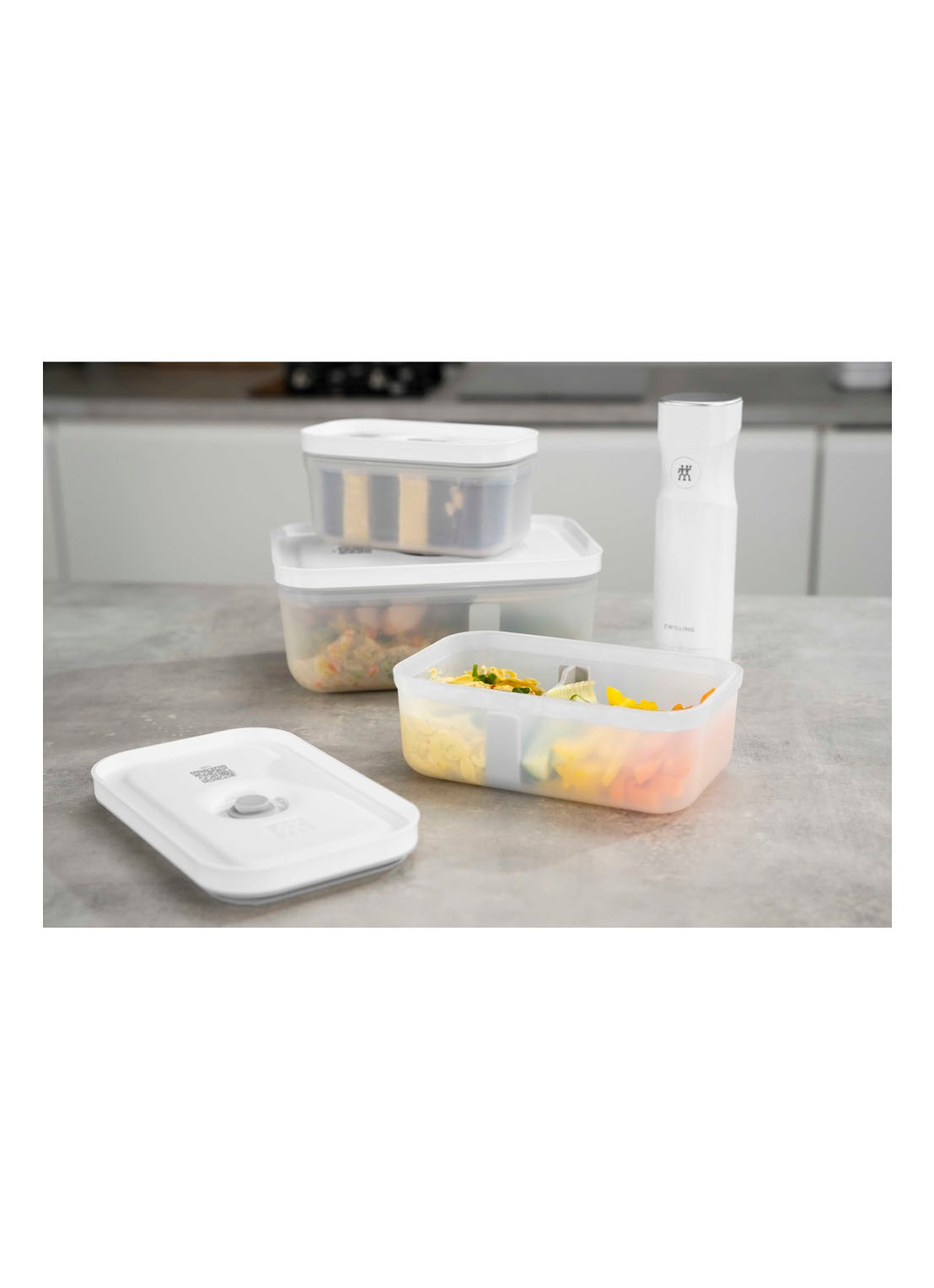 Zwilling Fresh & Save M vacuüm lunchbox 0,8 liter - detail 4 gebroken wit