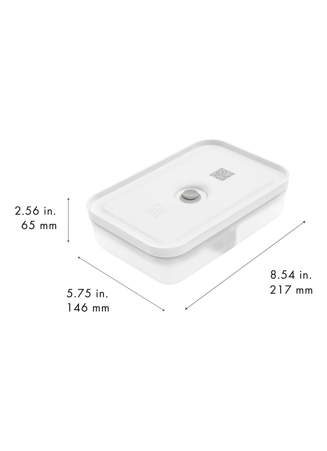 Zwilling Fresh & Save vacuüm lunchbox flat 22 x 15 x 6,5 cm - detail gebroken wit