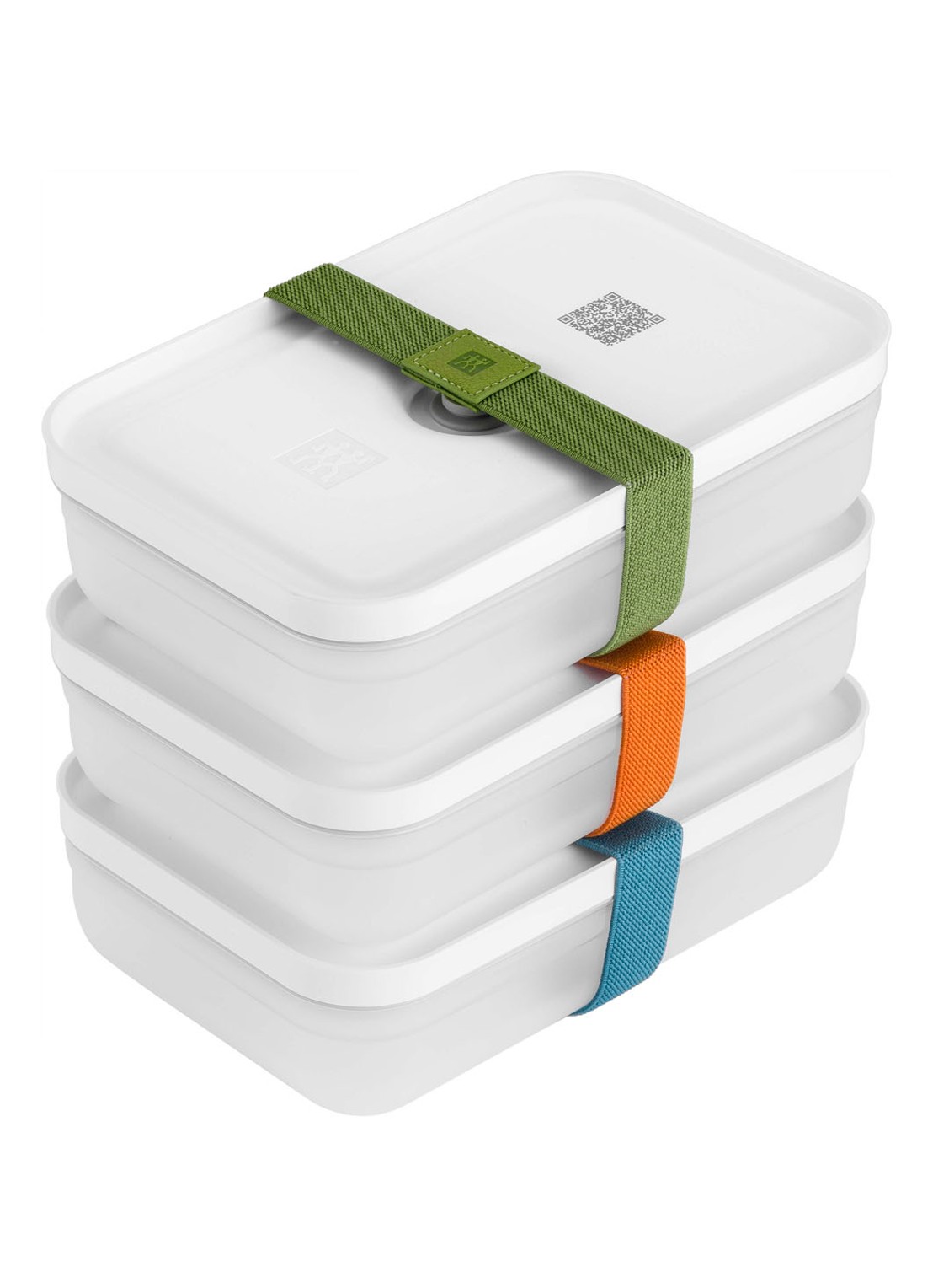 Zwilling Fresh & Save vacuüm lunchbox set van 3 - voorkant gebroken wit