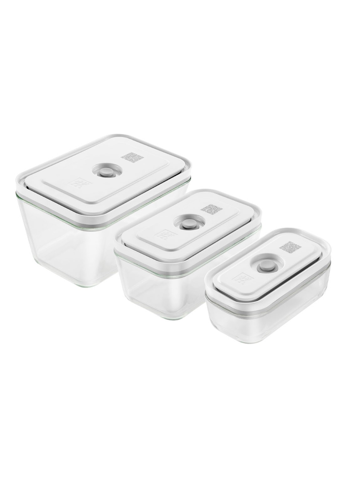 Zwilling Fresh & Save Vacuüm vershouddoos set van 3 - voorkant 4 transparant